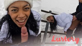 Sofi Vega havas dugás a hóban – forró latina sex