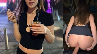 Rendesen megbasztam egy olasz lányt a kocsi mögött a klub előtt